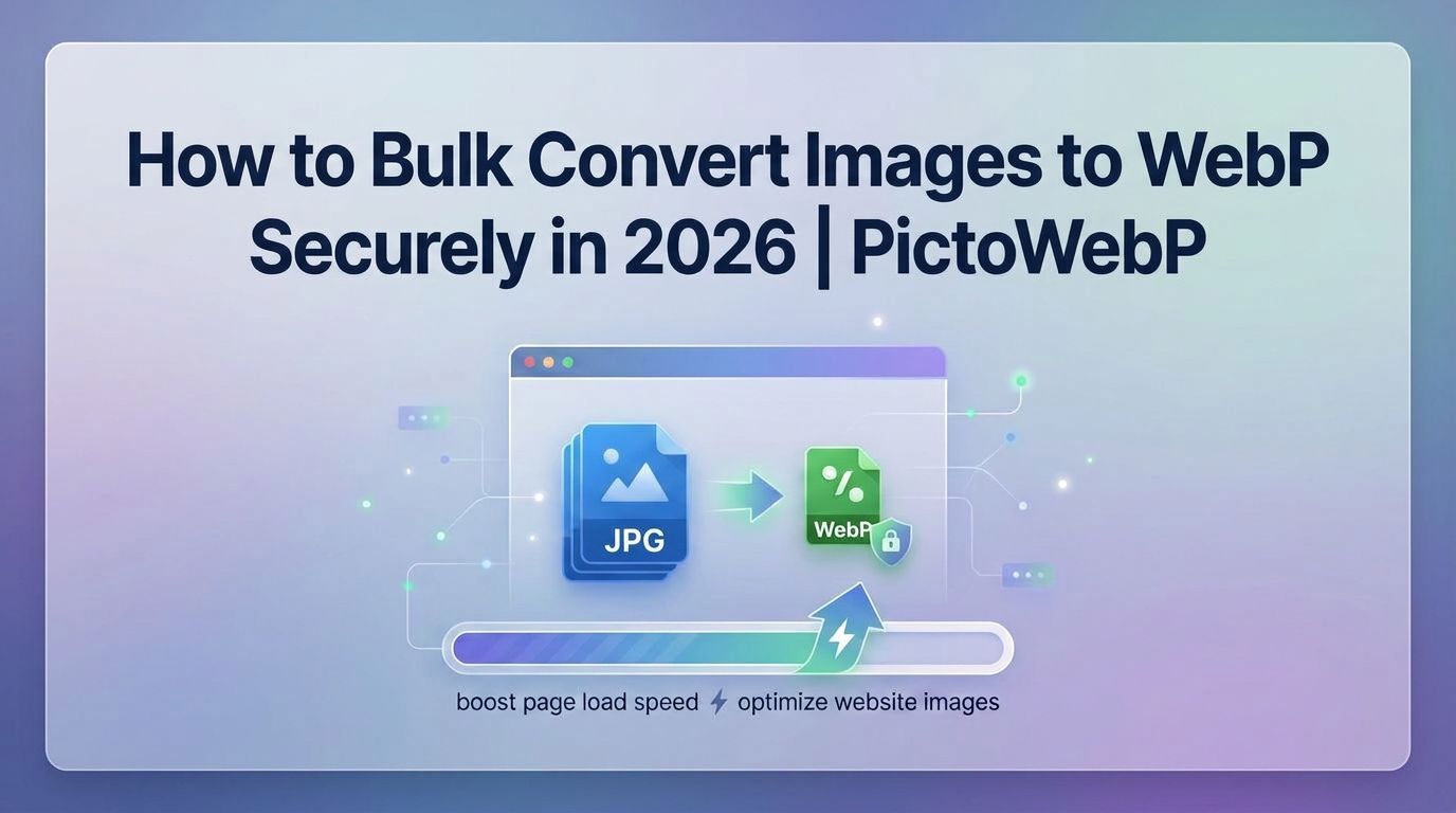 How to Bulk Convert Images to WebP Securely in 2026 | PictoWebP